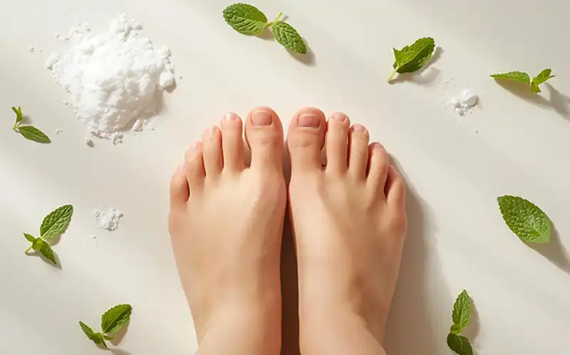 رفع بوی بد پا با جوش شیرین